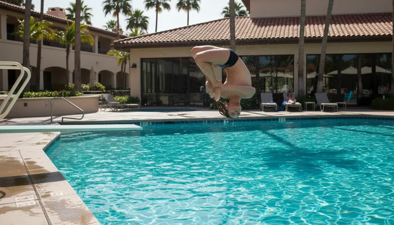 Illustration of backflip: A gymnastics move flipping backward in the air.