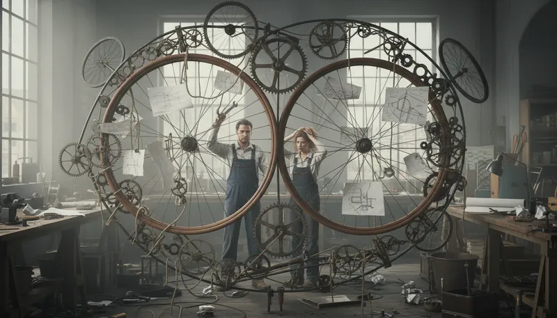 Illustration of wheel within a wheel: a complex situation with interrelated parts