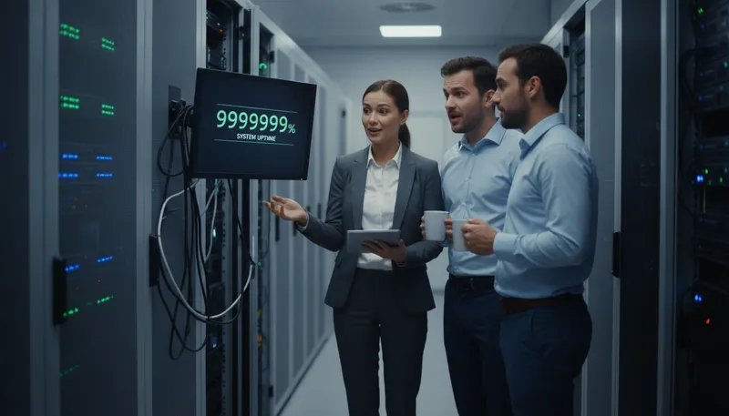 Illustration of uptime: Time a system is operational.
