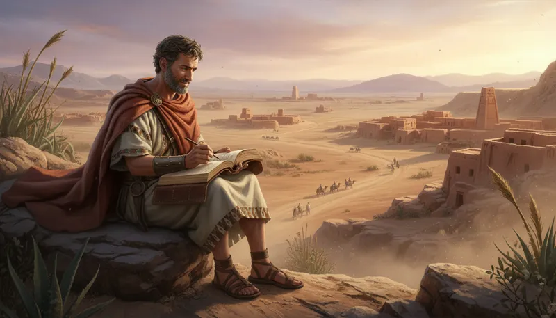 Illustration of xenophon: An ancient Greek historian and soldier.