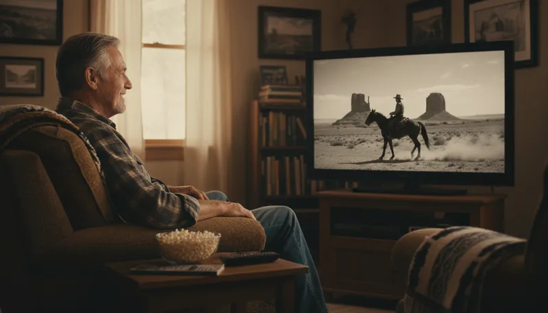 Illustration of western: a genre of film or literature about the American West