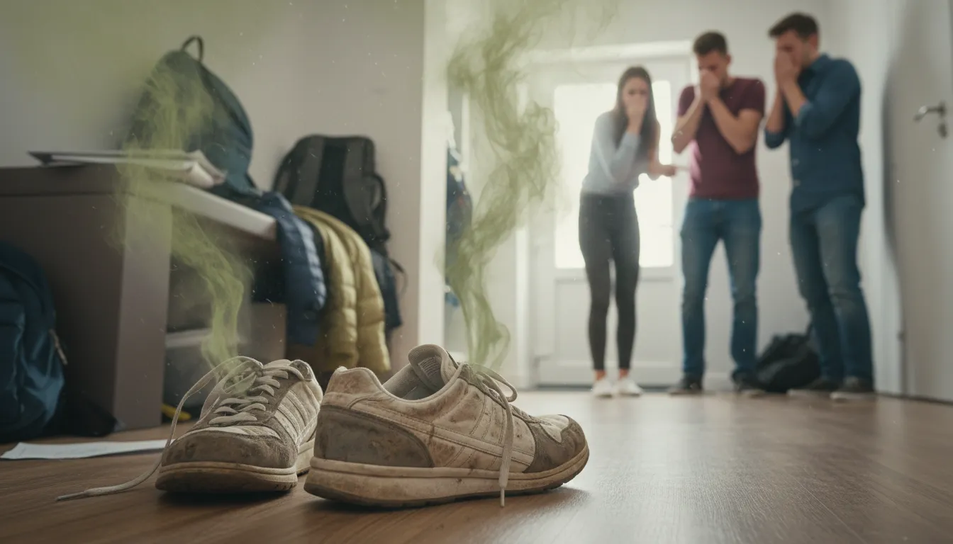 stink the joint out 일러스트: to fill a place with a very bad smell