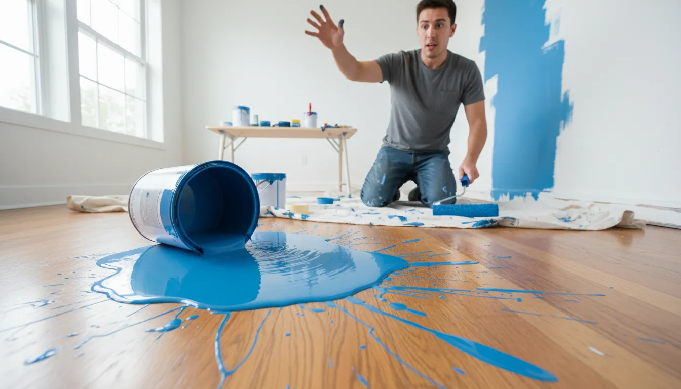 paint-এর ইলাস্ট্রেশন: Colored liquid used for coating surfaces.