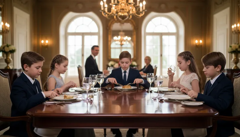Illustration of decorum: Proper and polite behavior in social settings.