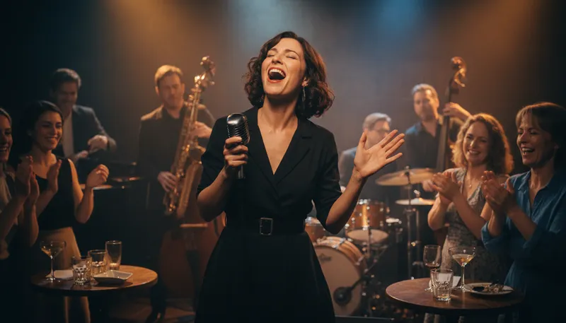 Illustration of scat: jazz vocal style using nonsensical syllables