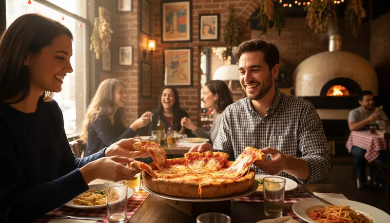 Illustration of giordano: An Italian restaurant known for pizza.