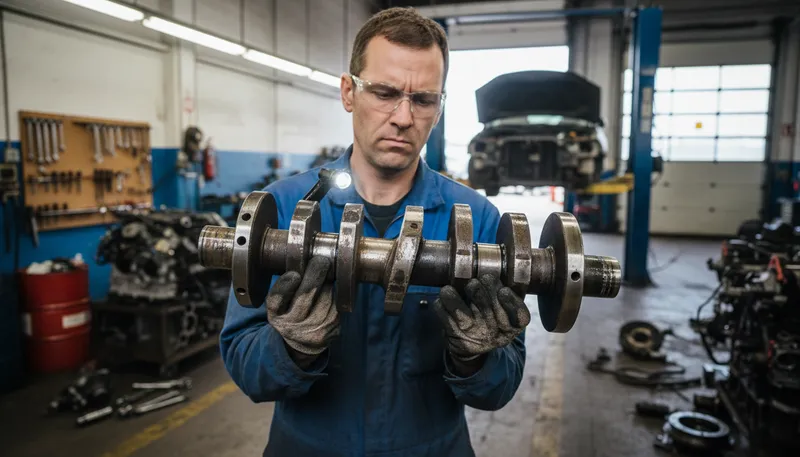 Illustration of crankshaft: A part of an engine that converts motion.
