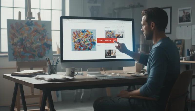 Illustration of dmca: A law for copyright protection.