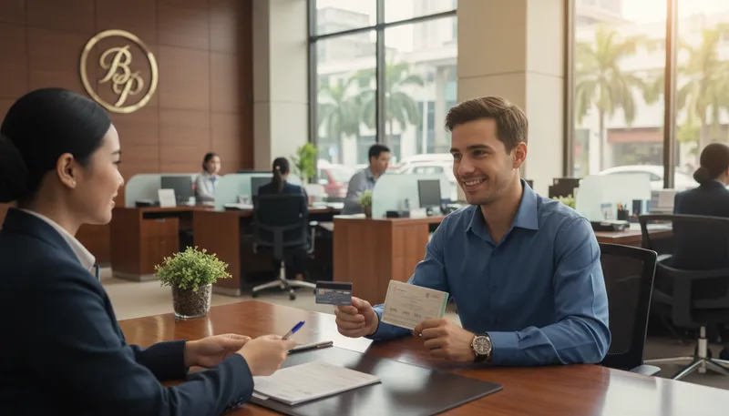 Illustration of bpi: a major bank in the Philippines.