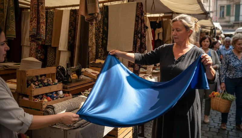 Illustration of draper: A person who sells cloth or fabric.