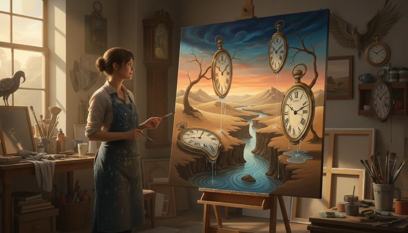 surrealism 일러스트: Art movement blending dream and reality.