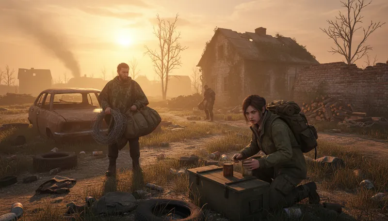 Illustration of dayz: A survival video game set in a zombie apocalypse.