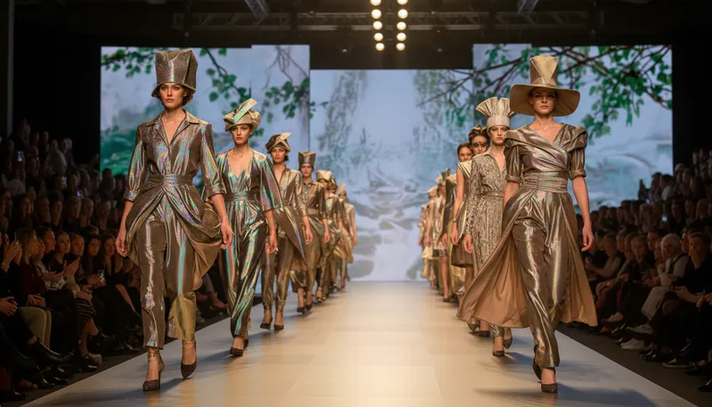 Illustration of runway: a path for models during fashion shows