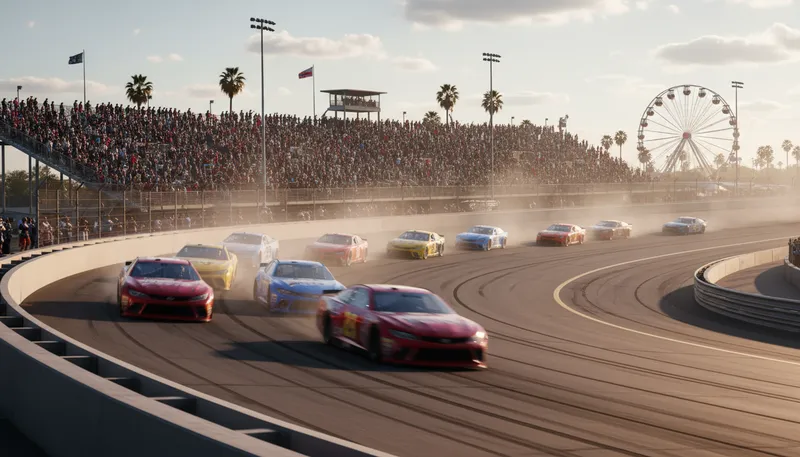 Illustration of daytona: A famous raceway in Florida.