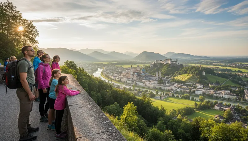 Illustration of salzburg: A city in Austria known for music and culture.