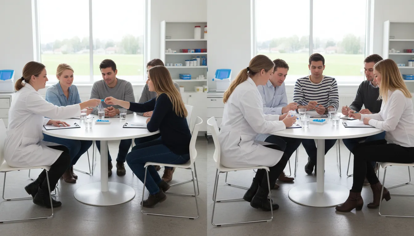 Illustration of experimental group: The people or things in a study that receive the treatment being tested.