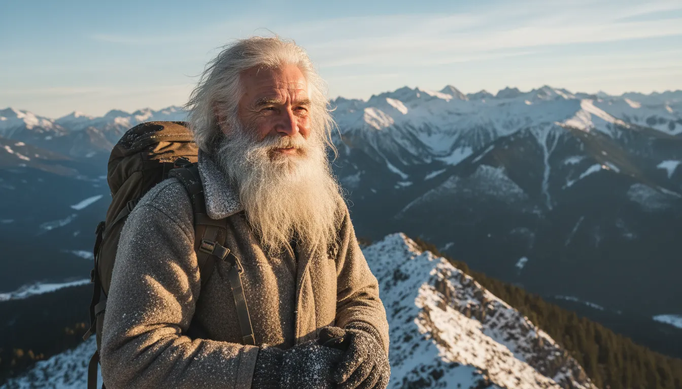 snow on the mountaintop 的插图：white hair or aging gracefully