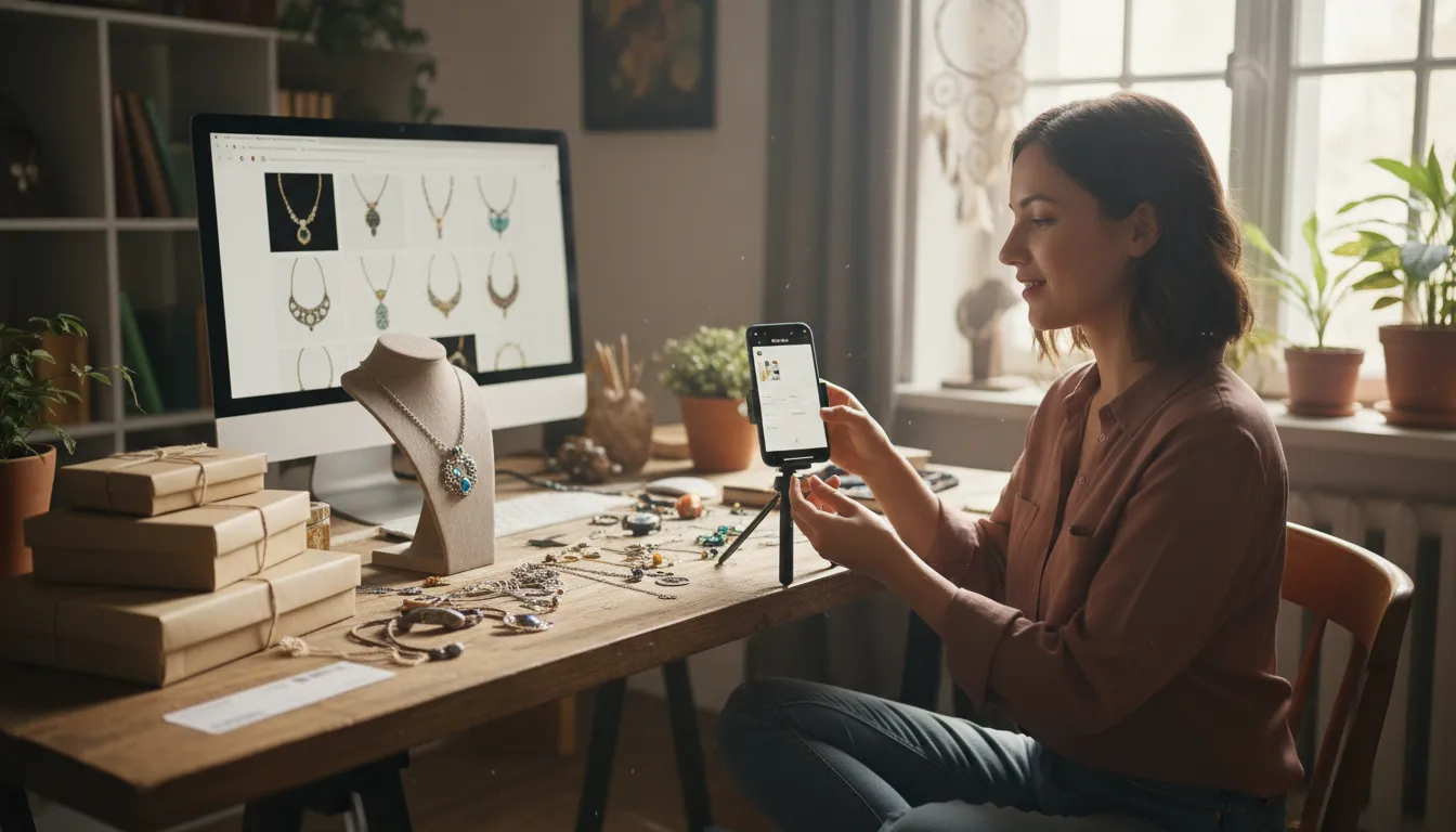 Illustrazione di Etsy: An online marketplace for handmade items.