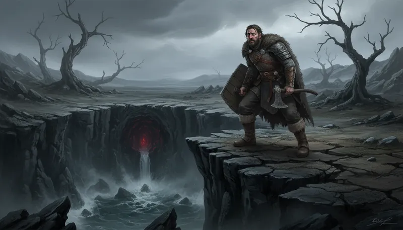 Illustration of hel: A term for a place of punishment in Norse mythology.