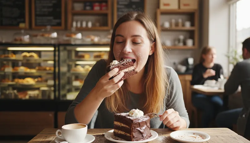 Illustration of sweet tooth: A strong liking for sweets.