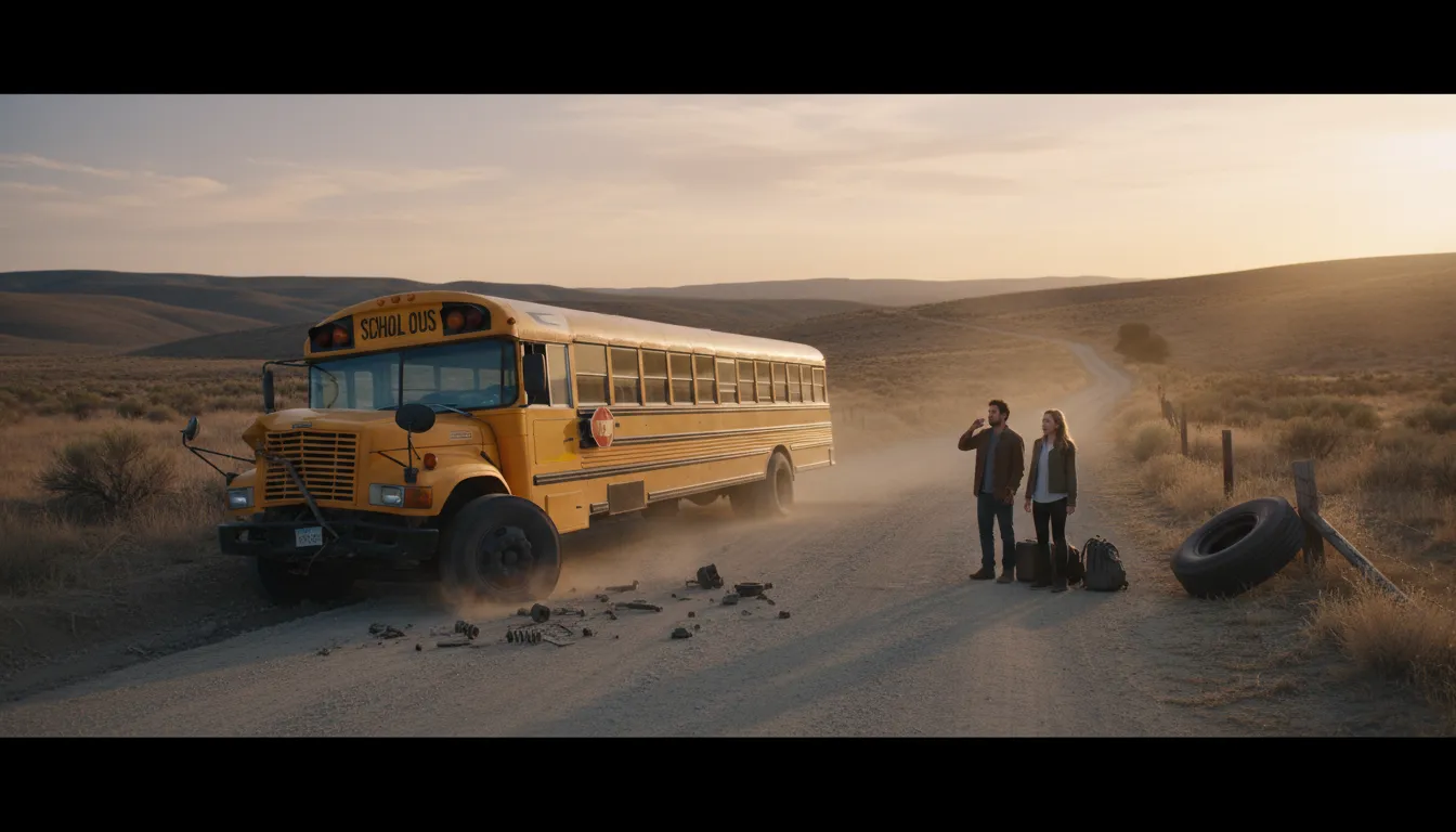 the wheels fell off the bus का चित्र: completely failed or went wrong