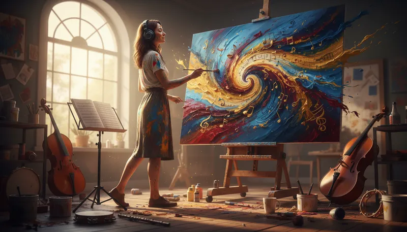 Illustration of musically: In a manner related to music or melody.