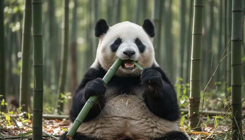 Illustration of bamboo: A tall grass with hard, hollow stems.