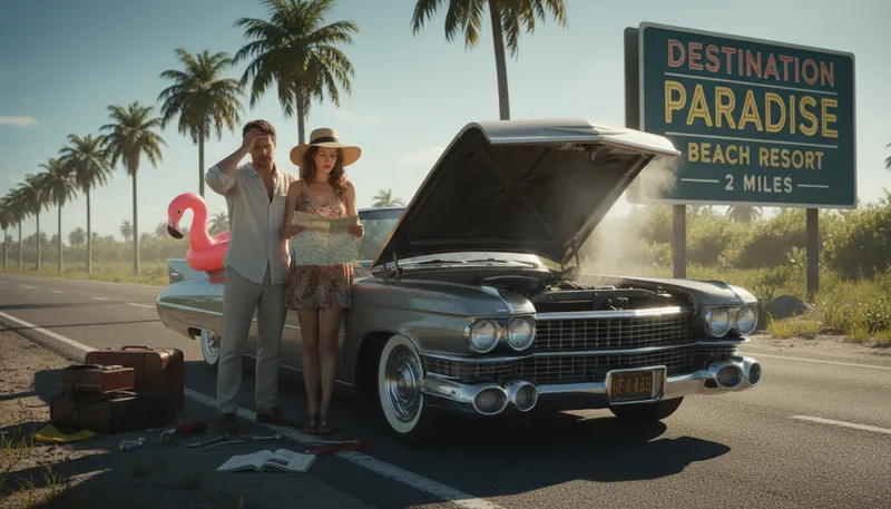 Illustration of cadillac problem: a situation of dealing with luxury issues