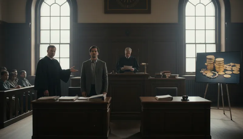 Illustration of charge: accusation in a court of law