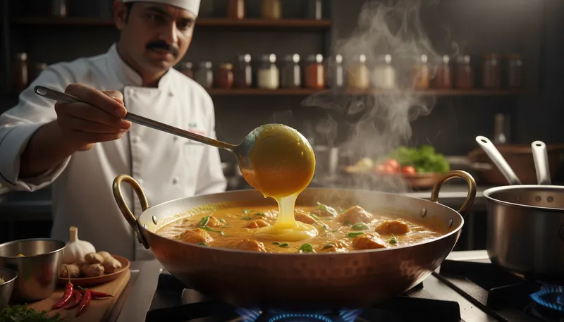 Illustration of ghee: Clarified butter used in Indian cooking.