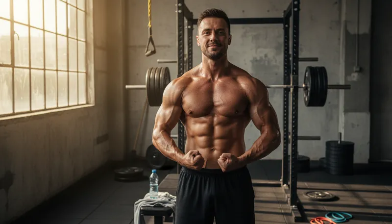 Illustration of jacked: muscular or well-built