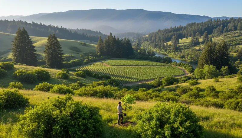 Illustration of green state: A state focused on environmental protection.