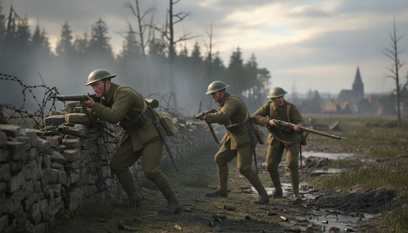 BEFのイラスト：The British army sent to Europe during a war.