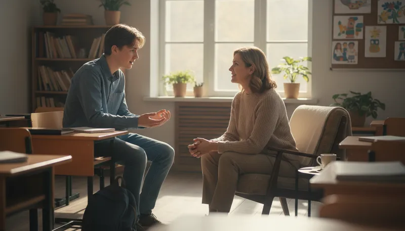 Illustration of sympathetic: Showing kindness or understanding to others' feelings.
