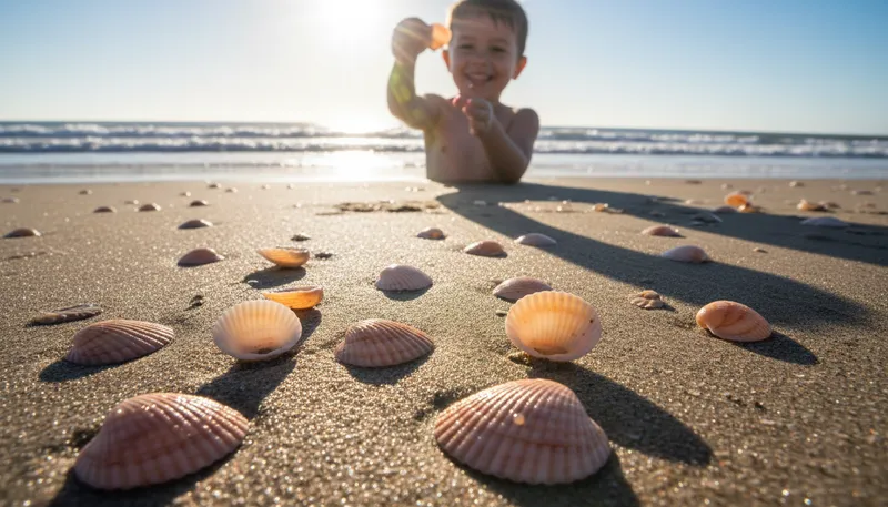 Illustration of tellin: A type of clam found in sandy beaches.