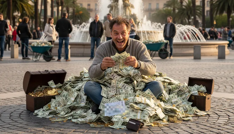 Illustration of in the money: Having a lot of money or wealth.