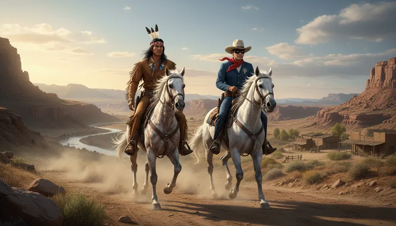 Illustration of tonto: A character known as the Lone Ranger's companion.