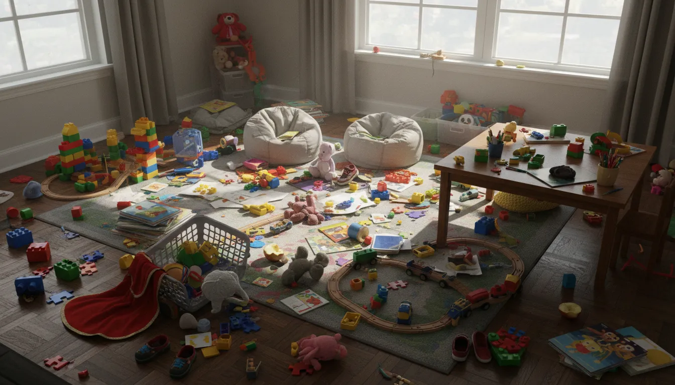 Ilustración de mess: A state of untidiness or disorder.