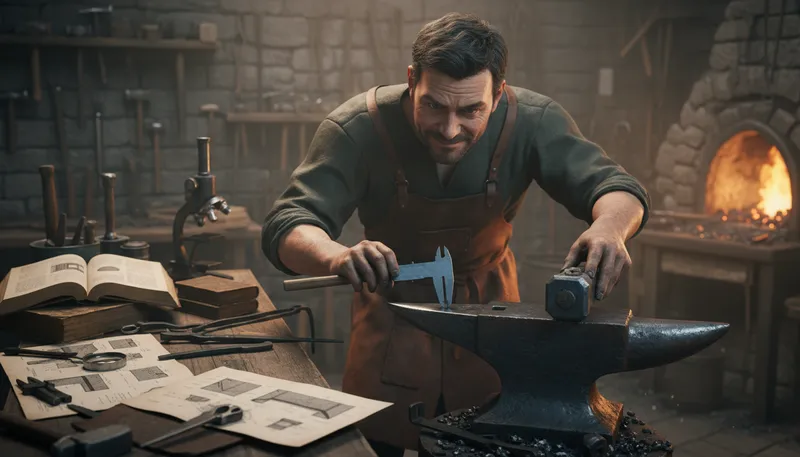 Illustration of metallurgy: The science of metals and their properties.