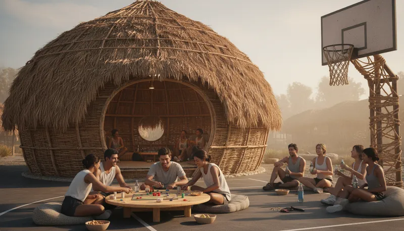 Illustration of basket house: A casual term for a group home.
