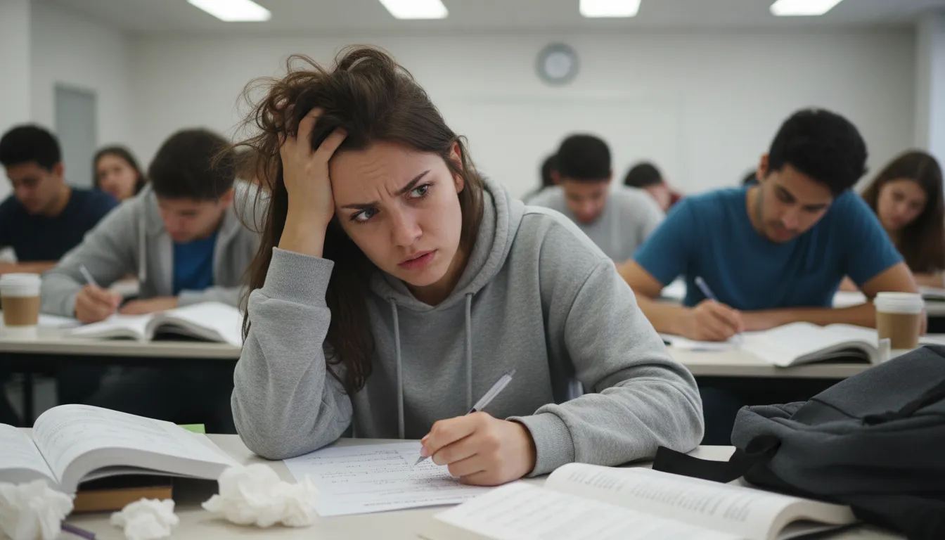 Illustration of neuroticism: A personality trait involving frequent worry, anxiety, and mood changes.