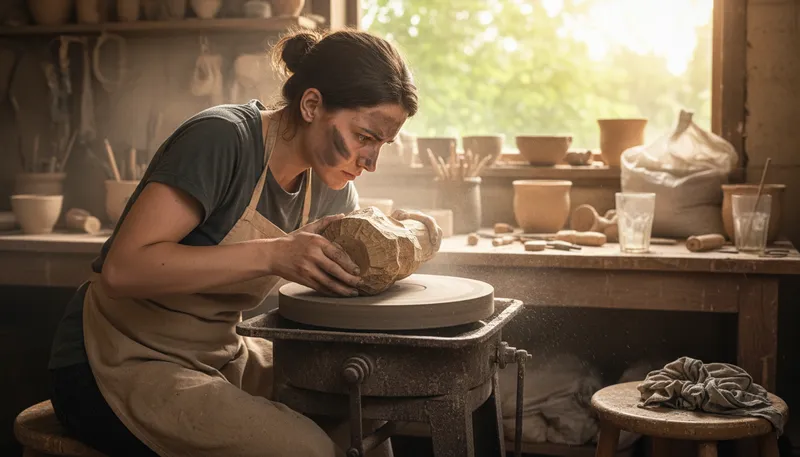 Illustration of nose to the grindstone: Work hard and focus on tasks.
