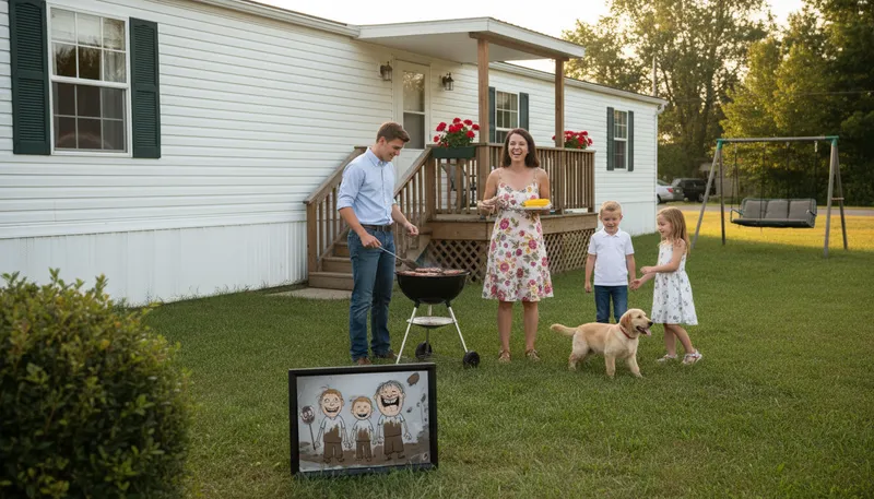 Illustration of trailer trash: Disparaging term for poor trailer residents.