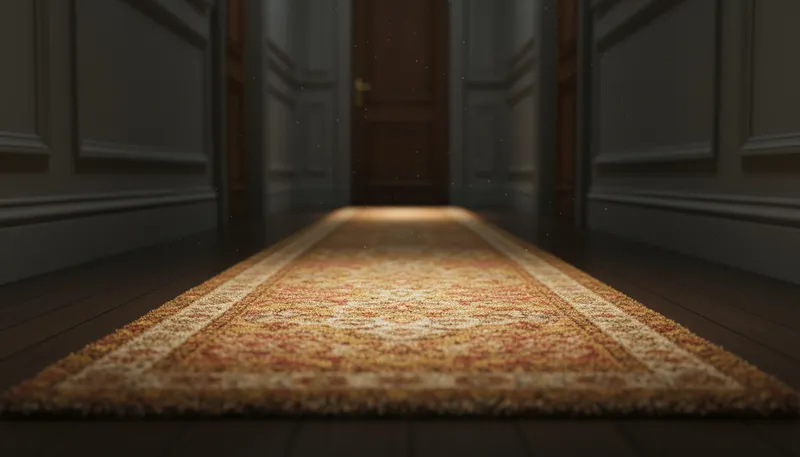 Illustration of runner: long narrow rug often used in hallways.
