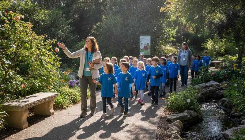 Illustration of chaperone: a person who supervises a group, especially kids