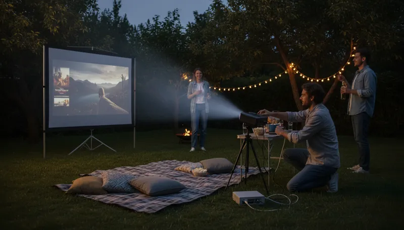 Illustration of avs: Audio-visual system for entertainment and presentations.