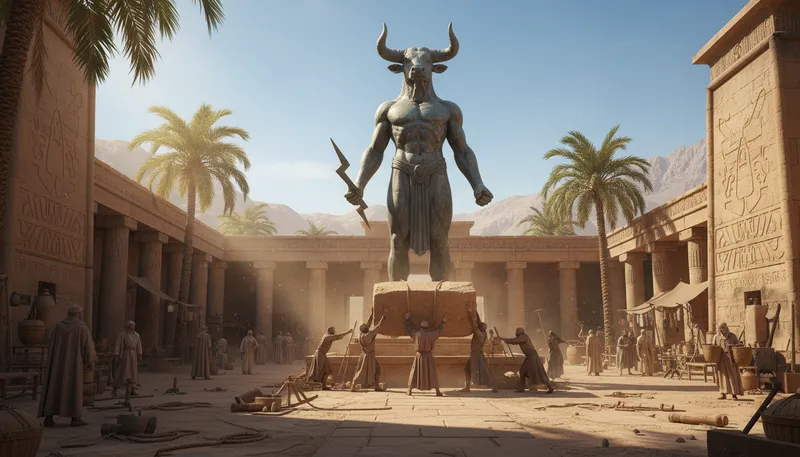 Illustration of baal: A deity in ancient Near Eastern religions.