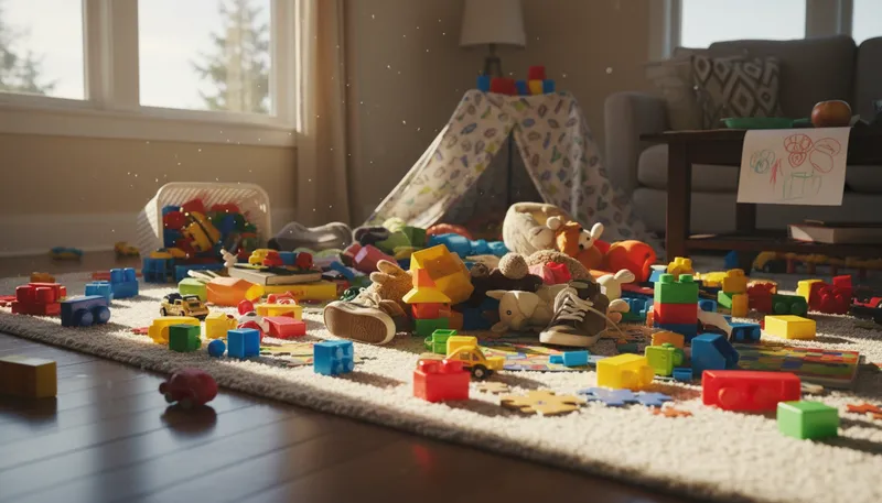 Illustration of mess: A state of untidiness or disorder.