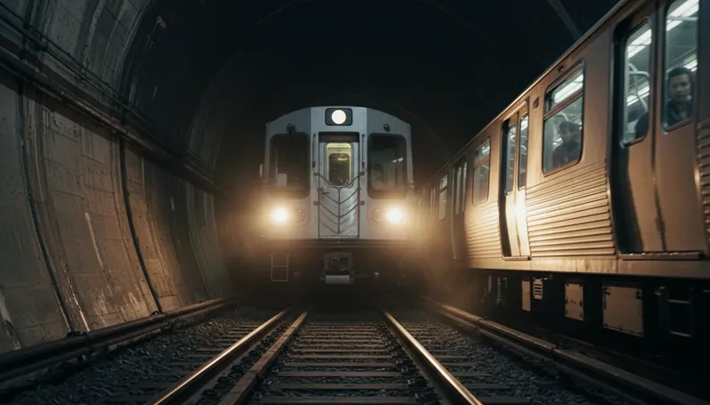 Illustration of subway: An underground railway system for public transport.