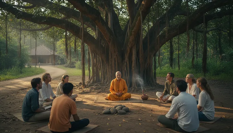 Illustration of swami: A Hindu spiritual teacher or leader.